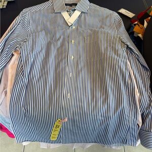 Tommy Hilfiger Blue and White Striped Shirt
